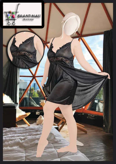 Adorable Sexy Winter Nightwear black