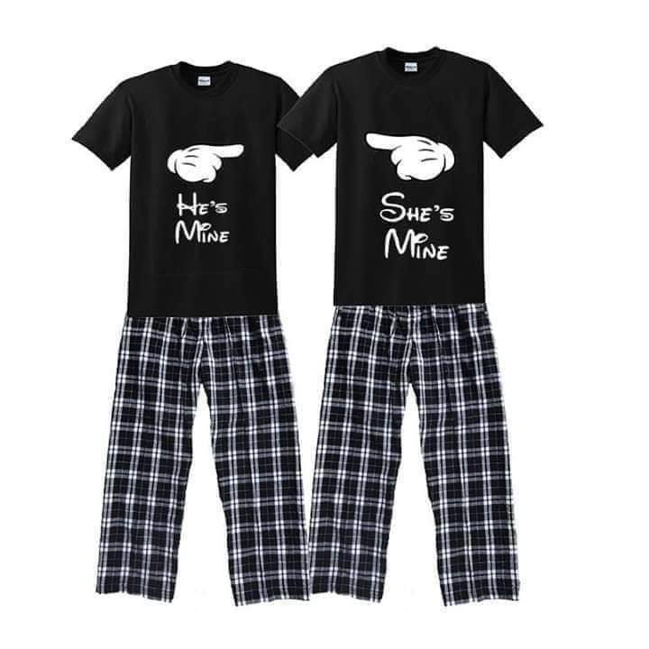 Hes mine Shes mine couple set (Black)