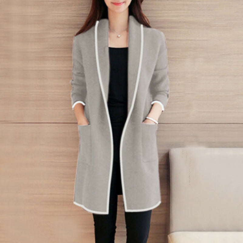 Black Long Coat with dual pockets