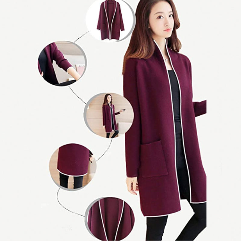 Black Long Coat with dual pockets