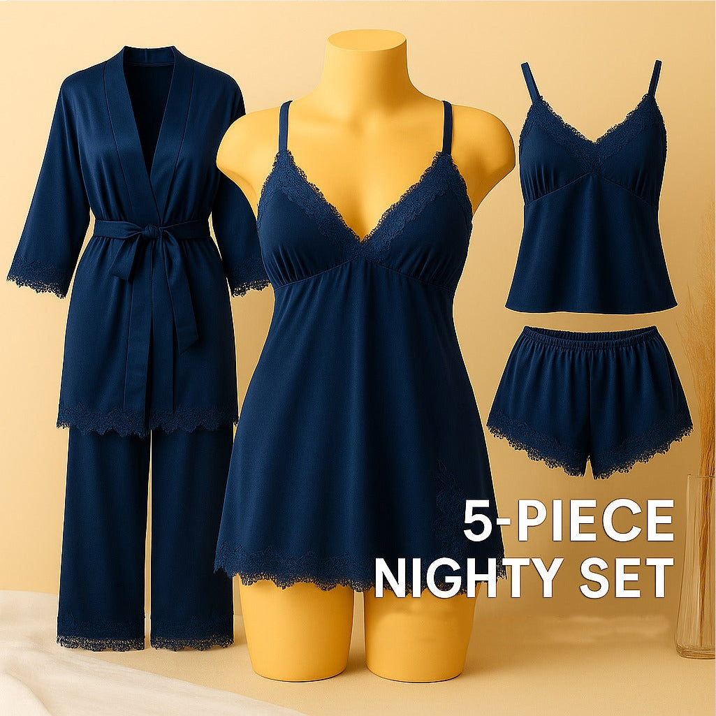 5 pc Navy blue Nightwear