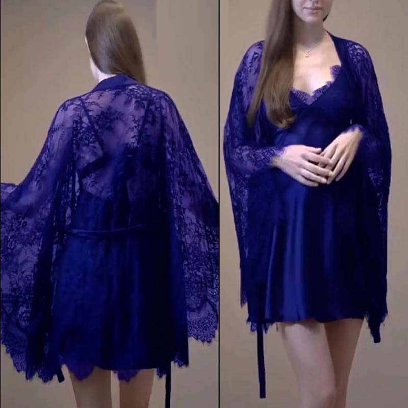 3 Piece umbrella net gown Robe set