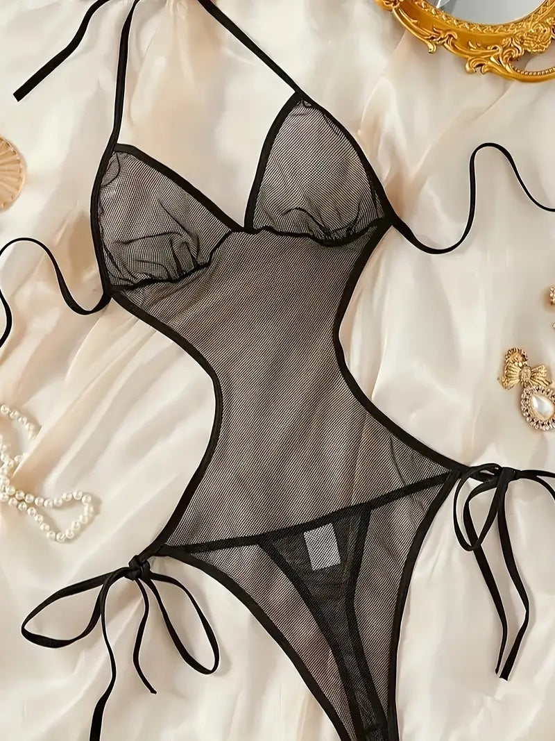 New Net Stylish Winter Bikini Set Black