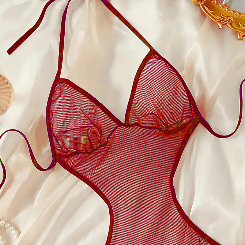 New Net Stylish Winter Bikini Set  maroon