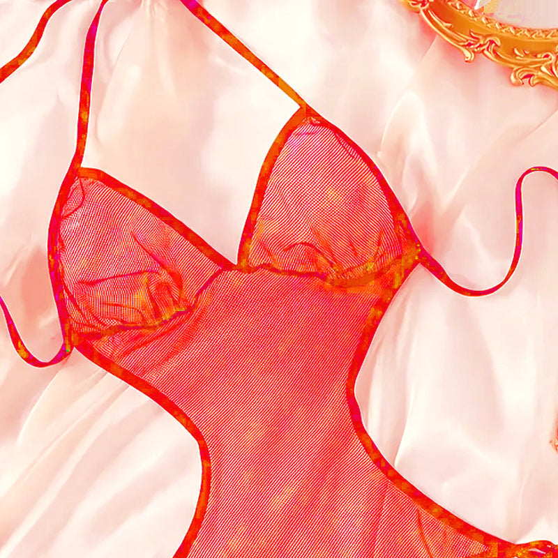 New Net Stylish Winter Bikini Set Red